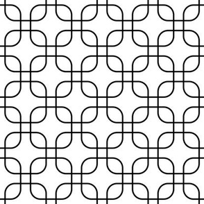 Squares - Overlapping - Black on a white unprinted background