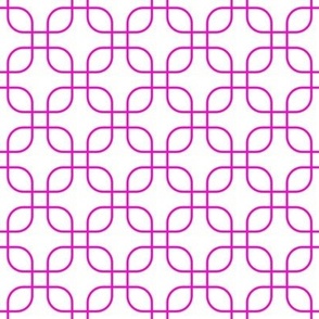 Squares - Overlapping - Fuchsia Pink on a white unprinted background