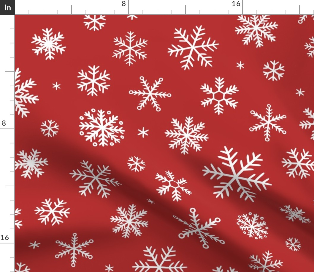 White Snowflakes scattered on lipstick - large scale