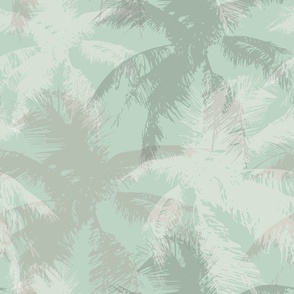 Tropical Palm Trees-Celadon