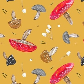 fly agarics (yellow)