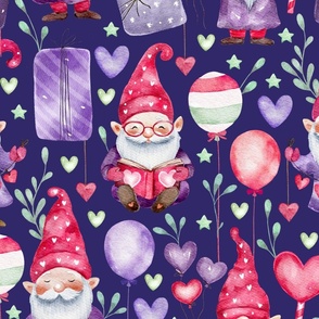 Big size. Valentine's Day Cute Gnome