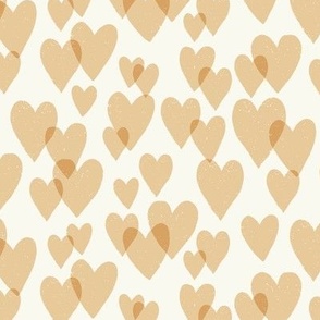 Valentine's Day Heart Confetti | Soft Pastel Ochre
