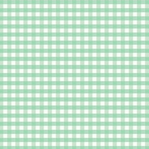 1/6 inch Extra small Soft pastel jade mint Green gingham check - Soft pastel jade mint Green cottagecore country plaid - perfect for wallpaper bedding tablecloth - vichy check kopi