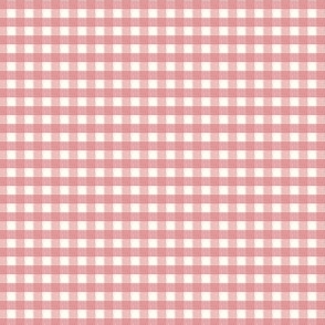 1/6 inch Extra small Soft Peach Blossom gingham check - Soft Peach Blossom cottagecore country plaid - perfect for wallpaper bedding tablecloth - vichy check kopi