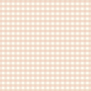1/6 inch Extra small Soft Peach Purée gingham check - Soft Peach Purée cottagecore country plaid - perfect for wallpaper bedding tablecloth - vichy check kopi