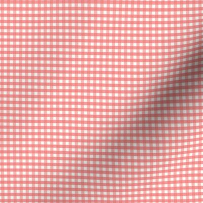 1/6 inch Tiny (xxs) Soft Georgia Peach gingham check - Soft Georgia Peach cottagecore country plaid - perfect for wallpaper bedding tablecloth - vichy check kopi