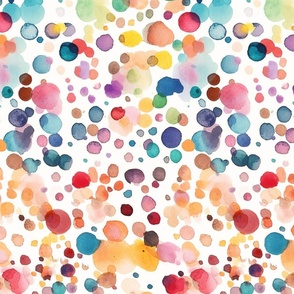 Let's Party With Colorful Loose Watercolor Confetti Pattern Smaller Scale