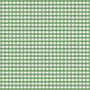 1/8 inch Tiny (xxs) Soft Kelly Green gingham check - Soft Kelly Green cottagecore country plaid - perfect for wallpaper bedding tablecloth - vichy check kopi
