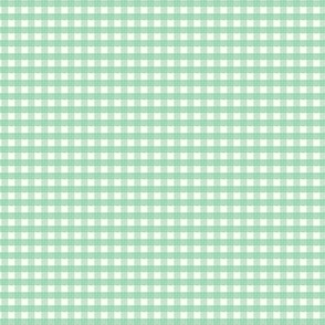 1/8 inch Tiny (xxs) Soft pastel jade mint Green gingham check - Soft pastel jade mint Green cottagecore country plaid - perfect for wallpaper bedding tablecloth - vichy check kopi