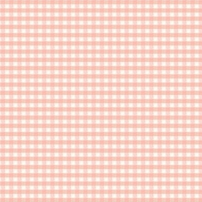 1/8 inch Tiny (xxs) Soft Peach Pearl gingham check - Soft Peach Pearl cottagecore country plaid - perfect for wallpaper bedding tablecloth - vichy check kopi