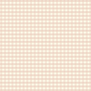 1/8 inch Tiny (xxs) Soft Peach Purée gingham check - Soft Peach Purée cottagecore country plaid - perfect for wallpaper bedding tablecloth - vichy check kopi