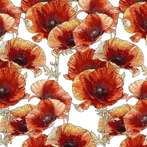 Red Poppies - Large