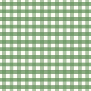3/4 inch Medium Soft Kelly Green gingham check - Soft Kelly Green cottagecore country plaid - perfect for wallpaper bedding tablecloth - vichy check kopi