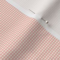 1/16 inch Micro (xxxs) Soft Peach Pearl gingham check - Soft Peach Pearl cottagecore country plaid - perfect for wallpaper bedding tablecloth - vichy check kopi