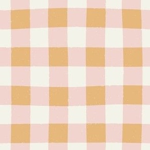 Easter Gingham Check in Pink and Yellow