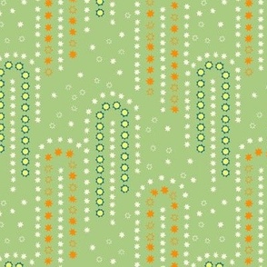 falling star block print arches apple green 6IN