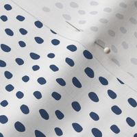 Dalmatian Dots Navy Blue - 1/4 inch