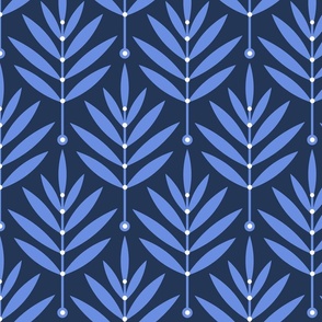  BIG navy blue leaves 0038 R 