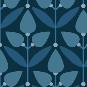 Enchanted Indigo Tulip Garden: A Floral Symphony in Blue // normal scale 0036 I  