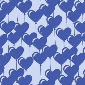 Heart Balloons Blues in Royal Blue