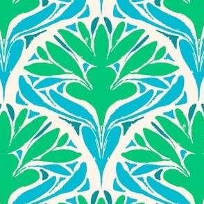 Art Deco Floral - Green