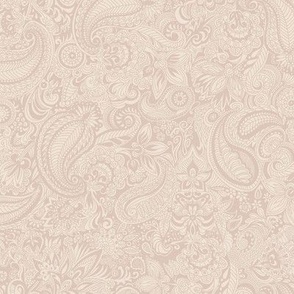 Barely There Beige on Beige Paisley