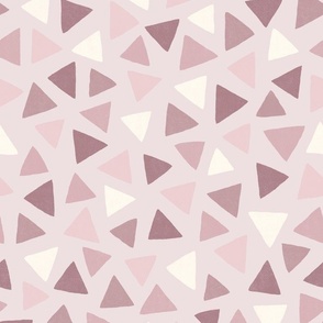 Soft Blush and Taupe Geometric Harmony: A Modern Triangular Pastel Symphony // normal scale 0006 O //