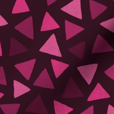 Midnight Triad: A Bold Geometric Tapestry of Dark Hues and Triangular Alchemy // normal scale 0006 V //