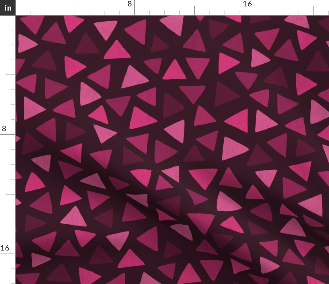 Midnight Triad: A Bold Geometric Tapestry of Dark Hues and Triangular Alchemy // normal scale 0006 V //