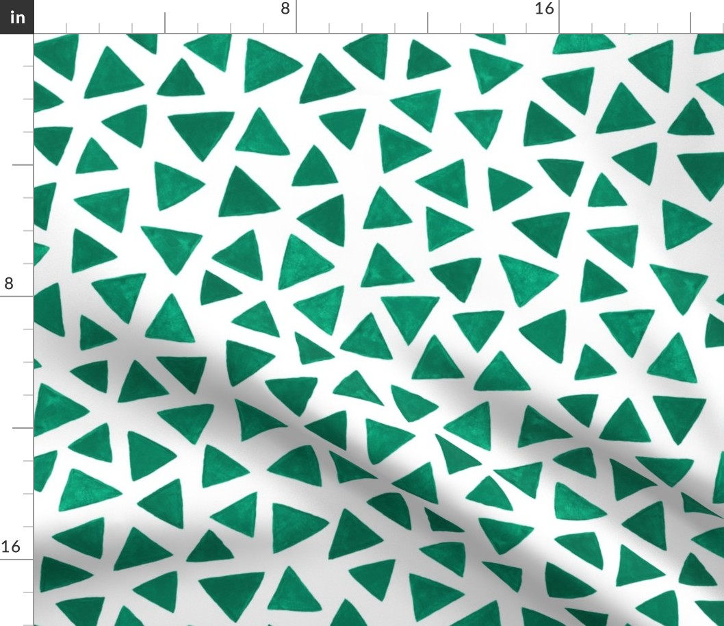 Emerald Triad: A Geometric Symphony in Green and White // normal scale 0006 Y //