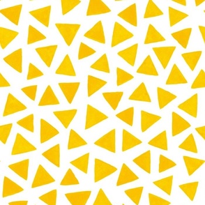 Sunny Triad: A Bold Yellow Geometric Triangle Symphony // normal scale 0006 Z //