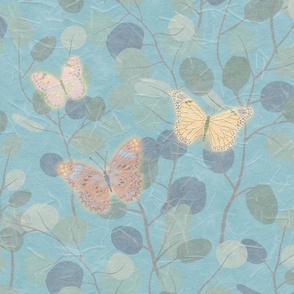 Serene Eucalyptus & Butterflies-XL