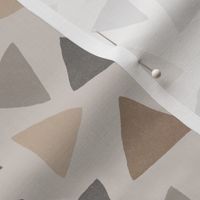 Neutral Triad Harmony: Abstract Triangle Mosaic in Earth Tones // normal scale 0006 2L //