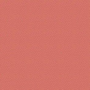 Salmon Polka Dots on Currant Red Background
