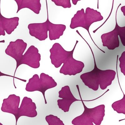 Vibrant Ginkgo Elegance: A Symphony of Foliage in Magenta // normal scale 0003 F //