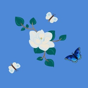 Magnolias in blue