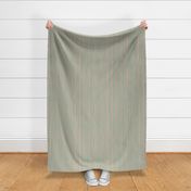 Delicate Stripes - Salmon pink on Rosemary green - medium scale by Cecca Designs