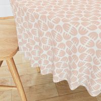 Geometric Block Printed Floral Harmony | Peachy Beige on Cream