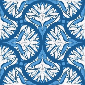 Scallop Flora - Blue