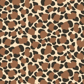 Leopard Hearts - Neutral Brown & Tan - Medium