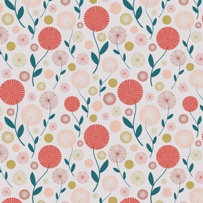 Abstract Florals - Raspberry Blush - Medium