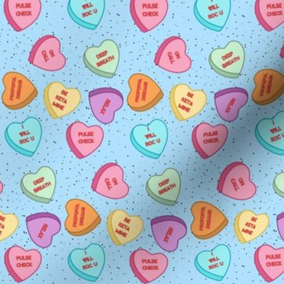 Anesthesia Candy Hearts - blue