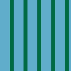 Styling with Blue Thick and  Green Thin Vertical Stripes and Lines