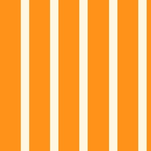 Styling with Thick orange  and Thin white Vertical Stripes and Lines