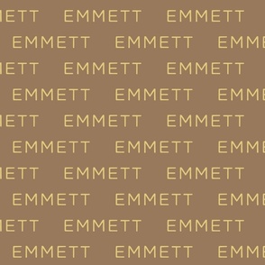 Emmett: Golden Hour Font Gold on Brown