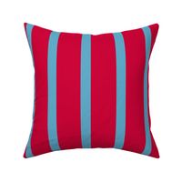 Styling with Thick red and Thin plain blue Vertical Stripes and Lines