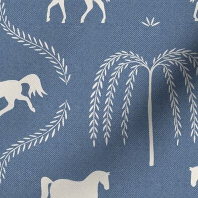 Standish Horse and Willow | Classic Blue | Primitive Americana