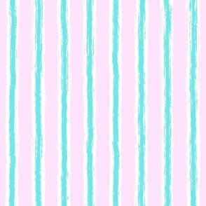 Pastel Holiday Stripes Light Pink White and Aqua