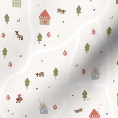 Large Scale Nordic Christmas Map